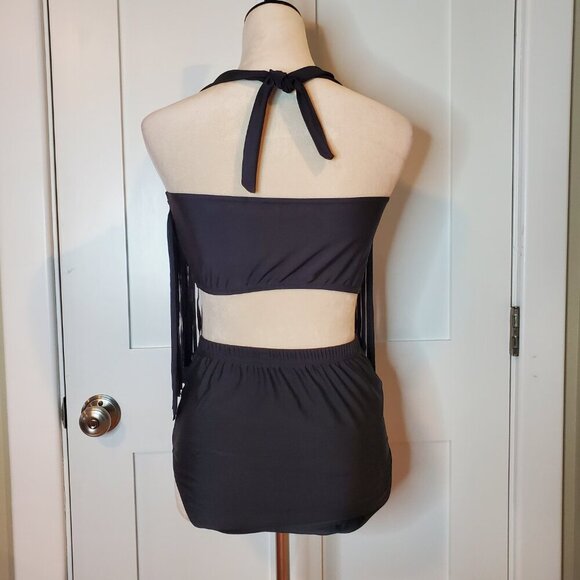 NEW WATER PRINCESS SZ XL 2 Piece Black Swimsuit Boho Cruisewear Vacation - Picture 3 of 11